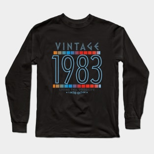 37th Birthday T-Shirt - Vintage 1983 Long Sleeve T-Shirt